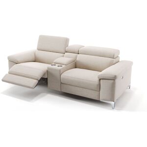 sofanella Kinocouch VENOSA 2-Sitzer Sofa in Stoff 211x79x101cm Beige