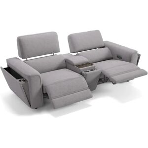 sofanella Kinocouch ARONA Relaxsofa 2-Sitzer 206x97x97cm Grau