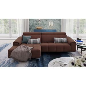 sofanella Stoff Ecksofa SALENTO hochwertig & edel Polsterecke Relaxfunktion 217x80x100cm braun