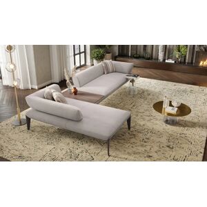 sofanella Designer Ecksofa ALMERIA Design Eckcouch Sofa Couch 330x69x97cm Grau