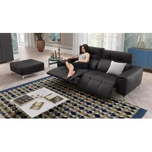 sofanella Ledersofa hochwertig & funktional SALENTO Ledercouch 200x80x100cm schwarz