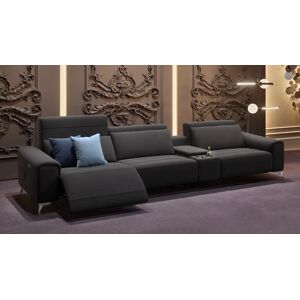 sofanella Luxus Sofa Stoff 3-Sitzer Kinosofa SALENTO Designer Stoffsofa 310x100x80cm Schwarz