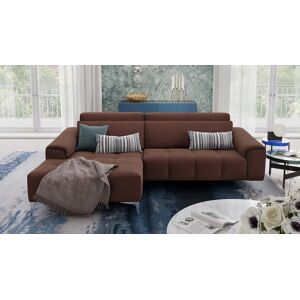 sofanella Stoff Ecksofa SALENTO hochwertig & edel Polsterecke Relaxfunktion 217x80x100cm braun