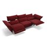 sofanella XXL Couch CUNEO Relaxsofa Stoff Couch 353x101x89cm rot