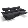 sofanella Bigsofa ADRIA 3-Sitzer Stoff Sofa 242x101x89cm grau