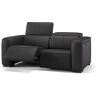 sofanella Leder Couch SORRENTO Ledersofa Relaxfunktion Sofa 164x74x100cm Schwarz