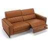 sofanella Hochwertige Ledercouch MARA Relax Couch 176x101x89cm orange