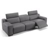 sofanella 3-Sitzer XXL LORETO Ledercouch Bigsofa 279x76x104 Grau