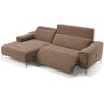 sofanella Stoff Ecksofa BELLA Polsterecke Sitzecke Relaxfunktion Sofa Couch 209x78x100cm Braun