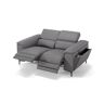 sofanella Leder Couch MARINO 2-Sitzer Sofa Relaxsofa 174x105x95cm Grau