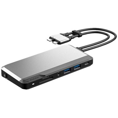 Alogic U2CSH-SGR Laptop-Dock - 10-in-1 USB-C Port-Replikator Alogic U2CSH-SGR Laptop-Dock - 10-in-1 USB-C Port-Replikator