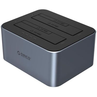 ORICO 6626C3-C-V1 2-Drive Docking Station with Offline Clone Function 2535 SATA HDDSSD - Gray ORICO 6626C3-C-V1 2-Drive Docking Station with Offline Clone Function 2535 SATA HDDSSD - Gray