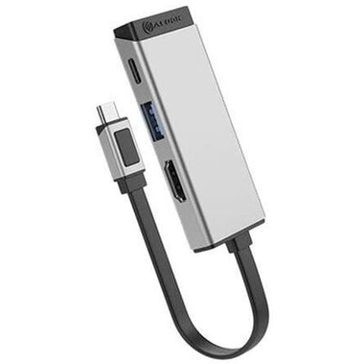 Alogic Silber USB-C Dock - Tragbarer Laptop Dockingstation Alogic Silber USB-C Dock - Tragbarer Laptop Dockingstation