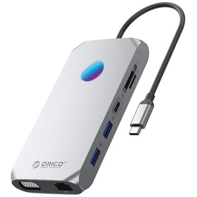 ORICO XCR 12in1 RGB USB-C Docking Station USB-Hubs - USB 3.1 - 12 - Grau ORICO XCR 12in1 RGB USB-C Docking Station USB-Hubs - USB 3.1 - 12 - Grau