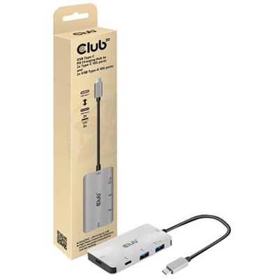Club 3D CSV-1543 - hub - 4 ports USB-Hubs - 4 - silber Club 3D CSV-1543 - hub - 4 ports USB-Hubs - 4 - silber