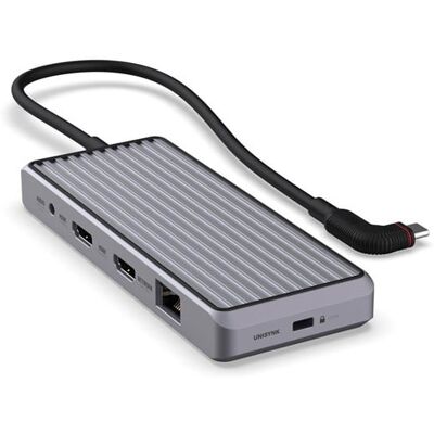 Unisynk 10 Port USB-C Hub 4K 60Hz 100W - Grey Unisynk 10 Port USB-C Hub 4K 60Hz 100W - Grey