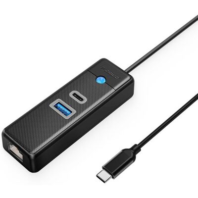 ORICO PWCUR-C3 3-port USB hub 1x USB-A 3.0 1x USB-C 3.0 1x RJ45 Gigabit Ethernet 0.5 m - black USB-Hubs - USB 3.0 - Schwarz ORICO PWCUR-C3 3-port USB hub 1x USB-A 3.0 1x USB-C 3.0 1x RJ45 Gigabit Ethernet 0.5 m - black USB-Hubs - USB 3.0 - Schwarz