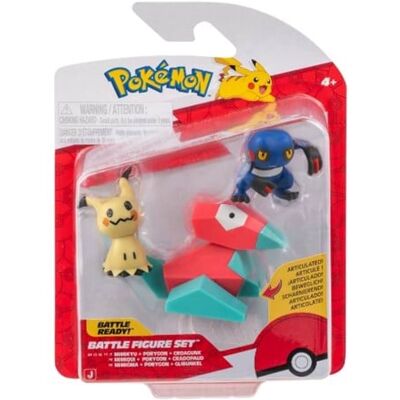 Pokemon BATTLE FIGURE 3 PK MIMIKYUPORYGONCROAGUN Pokemon BATTLE FIGURE 3 PK MIMIKYUPORYGONCROAGUN