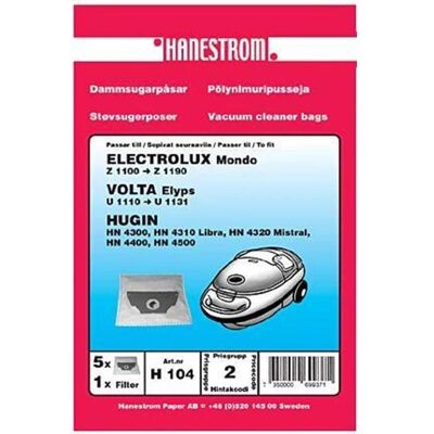 Volta Elyps U 1110 - U 1131 Synthetikfaser Staubsaugerbeutel - 5er Pack Volta Elyps U 1110 - U 1131 Synthetikfaser Staubsaugerbeutel - 5er Pack