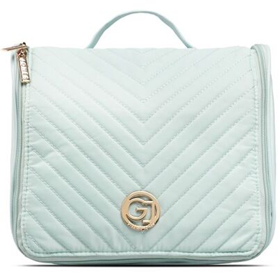 Gillian Jones Organizer Toiletry Bag - Ocean Quilted Nylon Gillian Jones Organizer Toiletry Bag - Ocean Quilted Nylon