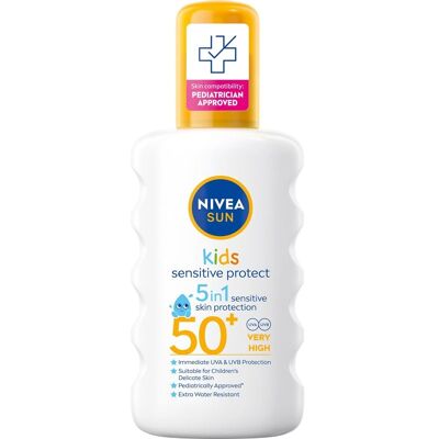 Nivea Kids Sensitive Protect & Play Sonnenspray SPF50+ - Transparent Nivea Kids Sensitive Protect & Play Sonnenspray SPF50+ - Transparent