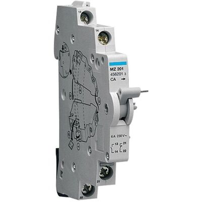 Hager MZ201 Hilfsschalter 6A 240V - Hilfskontakt für Leitungsschutzschalter Hager MZ201 Hilfsschalter 6A 240V - Hilfskontakt für Leitungsschutzschalter