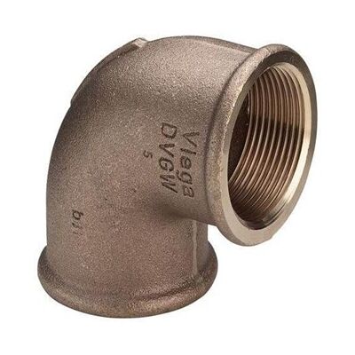 Viega Winkel 2 1/2" rotdgods 90° Muffe/Muffe - Rohrverbindung Viega Winkel 2 1/2" rotdgods 90° Muffe/Muffe - Rohrverbindung