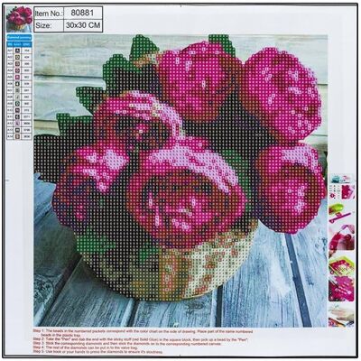 CENTRUM Diamond Painting 30*30cm. FLOWERS CENTRUM Diamond Painting 30*30cm. FLOWERS