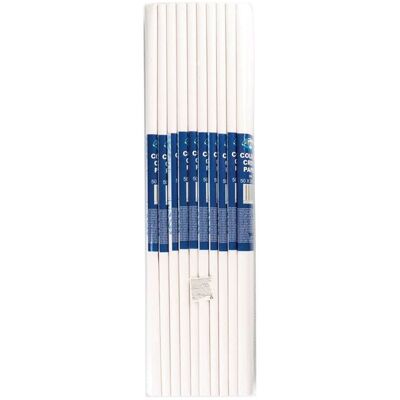CENTRUM Crepe Paper 50cm*2m. WHITE.10 rolls. CENTRUM Crepe Paper 50cm*2m. WHITE.10 rolls.