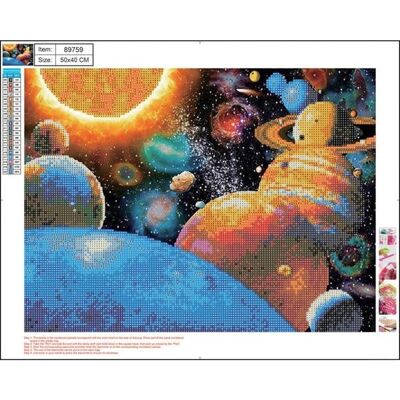 ART Panta Plast Mozaika Diamentowa 5D Kit 40X50 Cm Galaxy - Diamantmalerei-Set ART Panta Plast Mozaika Diamentowa 5D Kit 40X50 Cm Galaxy - Diamantmalerei-Set