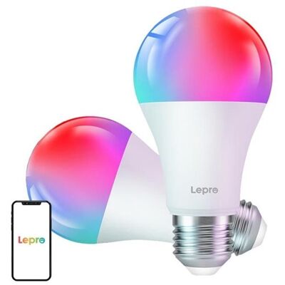 Lepro LEPRO B2-2 E27 Wi-Fi LED-Lampe 1100 lm 2er-Pack Lepro LEPRO B2-2 E27 Wi-Fi LED-Lampe 1100 lm 2er-Pack