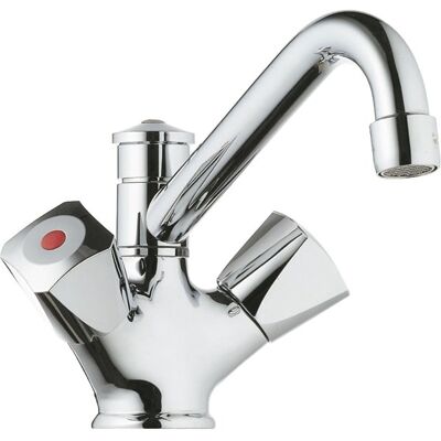Ideal Standard Børma Standard Armatur - Chrom - 2 Griffe - Ohne Ablauf Ideal Standard Børma Standard Armatur - Chrom - 2 Griffe - Ohne Ablauf