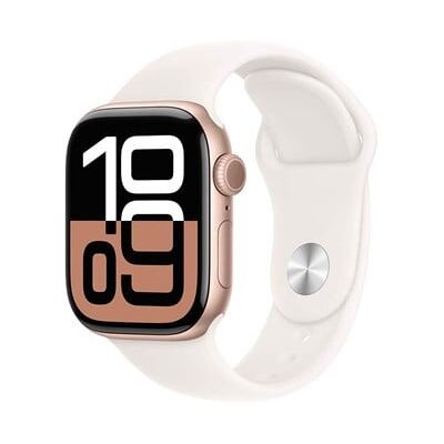 Apple Watch Series 10 GPS + Cellular 42mm - Rose Gold Aluminium Case with Light Blush Sport Band - S/M Apple Watch Series 10 GPS + Cellular 42mm - Rose Gold Aluminium Case with Light Blush Sport Band - S/M