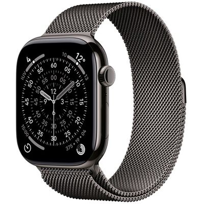Apple Watch Series 11 GPS Cellular 46mm Slate Titanium Case with Slate Milanese Loop - SM Apple Watch Series 11 GPS Cellular 46mm Slate Titanium Case with Slate Milanese Loop - SM