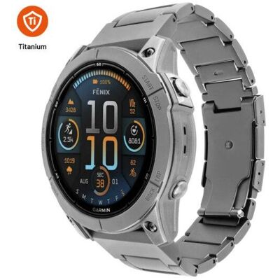 FIXED Titanium Strap for Garmin QuickFit 26mm Natural Titanium FIXED Titanium Strap for Garmin QuickFit 26mm Natural Titanium