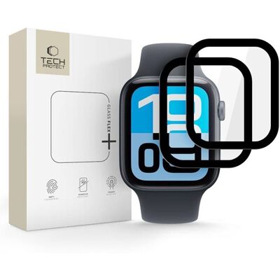 Tech-Protect Glass Flex+ 2-pack for Apple Watch 44mm - Black Tech-Protect Glass Flex+ 2-pack for Apple Watch 44mm - Black