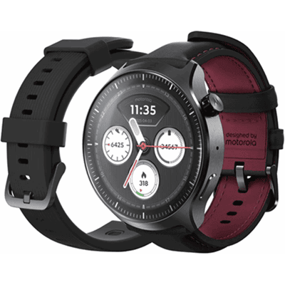 Motorola moto watch ultra - Gun Metal PANTONE Black Beauty Silicone strap PANTONE Black Beauty Leather strap Motorola moto watch ultra - Gun Metal PANTONE Black Beauty Silicone strap PANTONE Black Beauty Leather strap