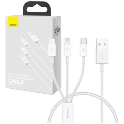Baseus - Superior Series USB-A zu USB-C/Lightning/Micro - 0,5m - 3,5A - Kabel Baseus - Superior Series USB-A zu USB-C/Lightning/Micro - 0,5m - 3,5A - Kabel