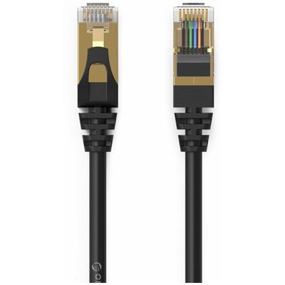 ORICO PUG-C7 CAT7 10Gbps RJ45 Ethernet Network Cable Internet LAN Round 5m - Black ORICO PUG-C7 CAT7 10Gbps RJ45 Ethernet Network Cable Internet LAN Round 5m - Black