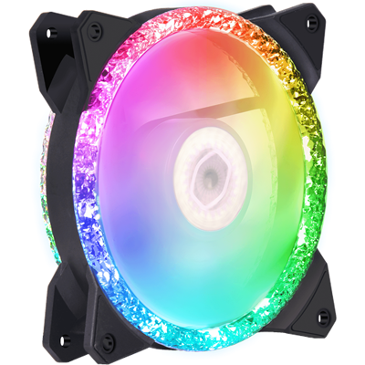 Cooler Master MasterFan MF120 Prismatic - Gehäuselüfter - 120mm - Schwarz mit RGB LED - 27 dBA Cooler Master MasterFan MF120 Prismatic - Gehäuselüfter - 120mm - Schwarz mit RGB LED - 27 dBA