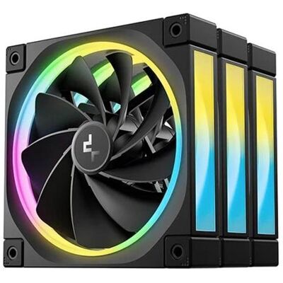 DeepCool FL12R Triple-Pack - Gehäuselüfter - 120mm - Schwarz mit RGB LED - 34 dBA DeepCool FL12R Triple-Pack - Gehäuselüfter - 120mm - Schwarz mit RGB LED - 34 dBA