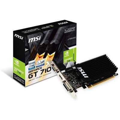 MSI GeForce GT 710 Silent Low Profile - 1GB GDDR3 RAM - Grafikkarte MSI GeForce GT 710 Silent Low Profile - 1GB GDDR3 RAM - Grafikkarte