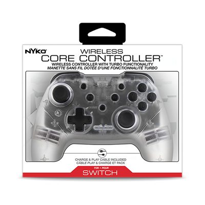 Nyko Wireless Core Controller Clear for Nintendo Switch - Wired Controller - Android Nyko Wireless Core Controller Clear for Nintendo Switch - Wired Controller - Android