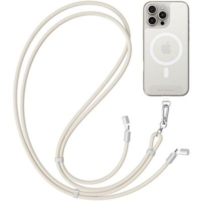 Satechi OntheGo Crossbody Multi-Device Charging Cord - Stylish and Durable Hands-Free Charging Solution - Sand Satechi OntheGo Crossbody Multi-Device Charging Cord - Stylish and Durable Hands-Free Charging Solution - Sand