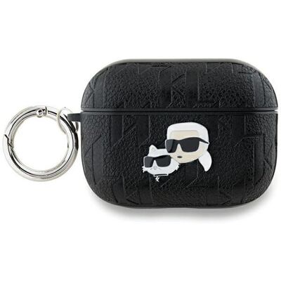 Karl Lagerfeld AirPods Pro 2 Hülle Schwarz - Schutzetui mit Monogramm Karl & Choupette Karl Lagerfeld AirPods Pro 2 Hülle Schwarz - Schutzetui mit Monogramm Karl & Choupette