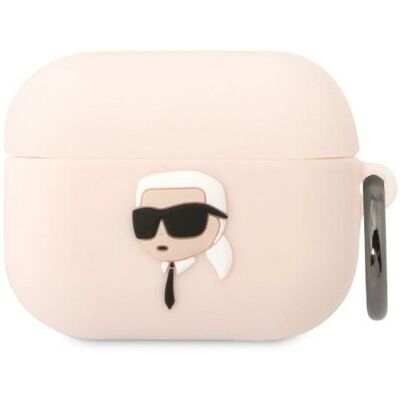 Karl Lagerfeld Modell KLAPRUNIKP Pink AirPods Pro Hülle mit 3D Karl Head Karl Lagerfeld Modell KLAPRUNIKP Pink AirPods Pro Hülle mit 3D Karl Head