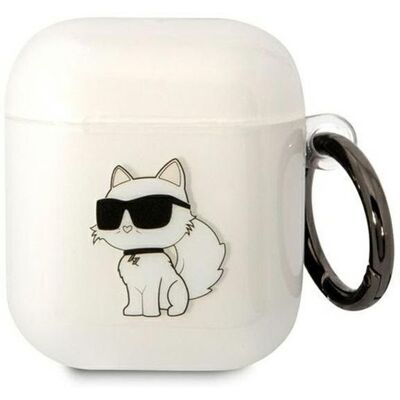 Karl Lagerfeld KLA2HNCHTCT Airpods Hülle - Transparent, Choupette, für 1/2 Karl Lagerfeld KLA2HNCHTCT Airpods Hülle - Transparent, Choupette, für 1/2