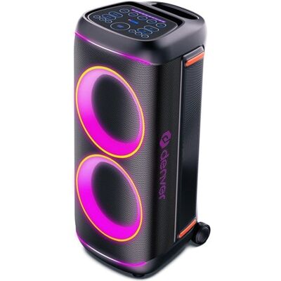 DENVER BPS-470 - Bluetooth Party Speaker with LED light & 2 x 10" woofers - Black DENVER BPS-470 - Bluetooth Party Speaker with LED light & 2 x 10" woofers - Black