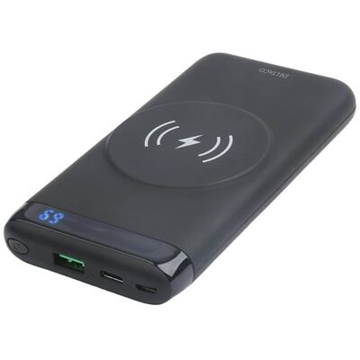 Deltaco Powerbank 10.000 mAh Kabellos Magnetisch - Schwarz Deltaco Powerbank 10.000 mAh Kabellos Magnetisch - Schwarz