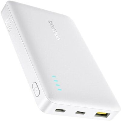 Baseus EnerFill FP21 Power Bank 10000mAh 22.5W USB-A - USB-C - White - 10000 mAh Baseus EnerFill FP21 Power Bank 10000mAh 22.5W USB-A - USB-C - White - 10000 mAh